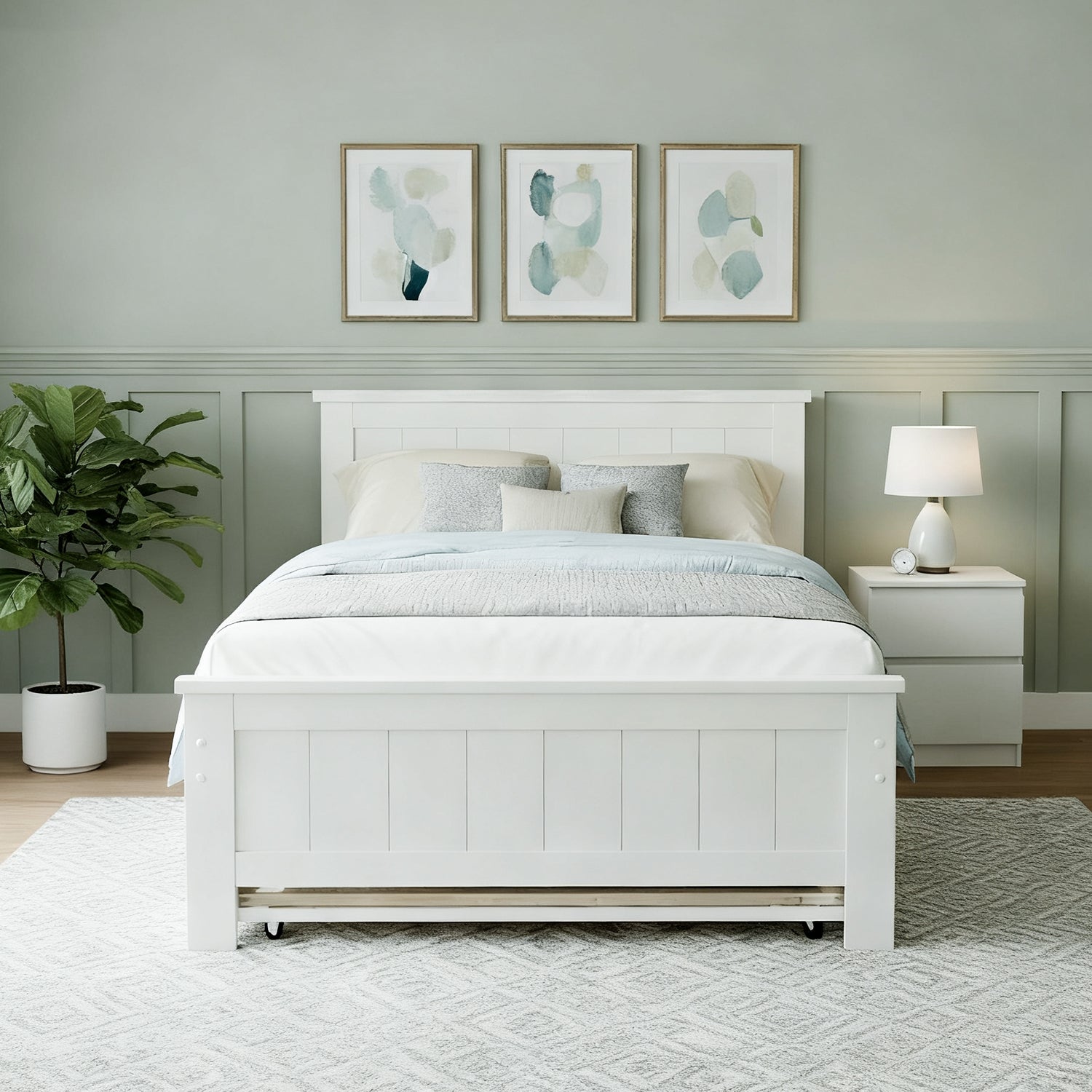 Beds & Bed Frames: Artiss King Single Bed Frame and Bedside Table