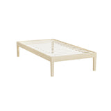 Beds & Bed Frames: Artiss Bed Frame Single Size Wooden Base Mattress Platform Timber Pine BRUNO