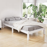 Artiss Bed Frame Single Size Wooden White LEXI