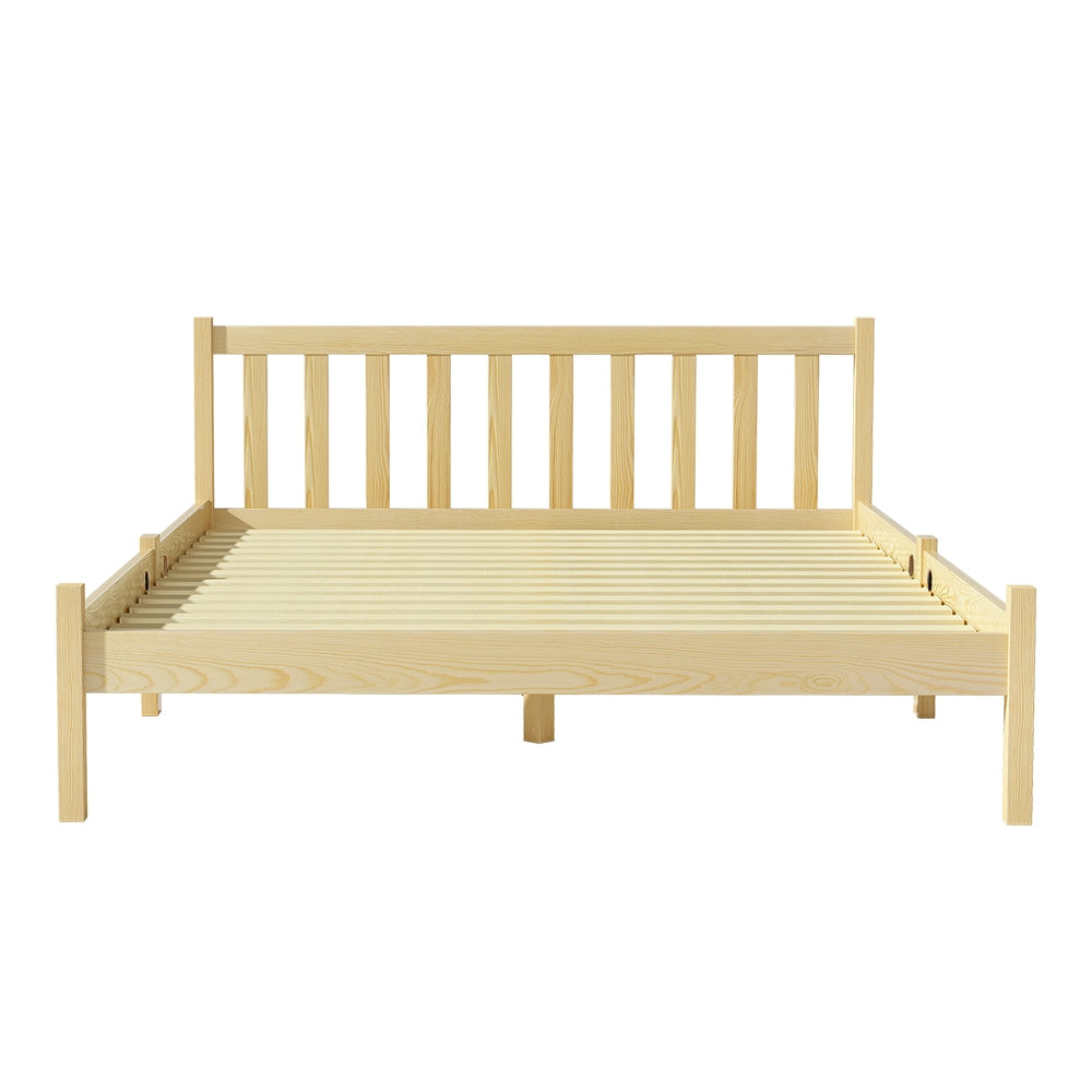 Beds & Bed Frames: Artiss Bed Frame Double Size Wooden Oak SOFIE