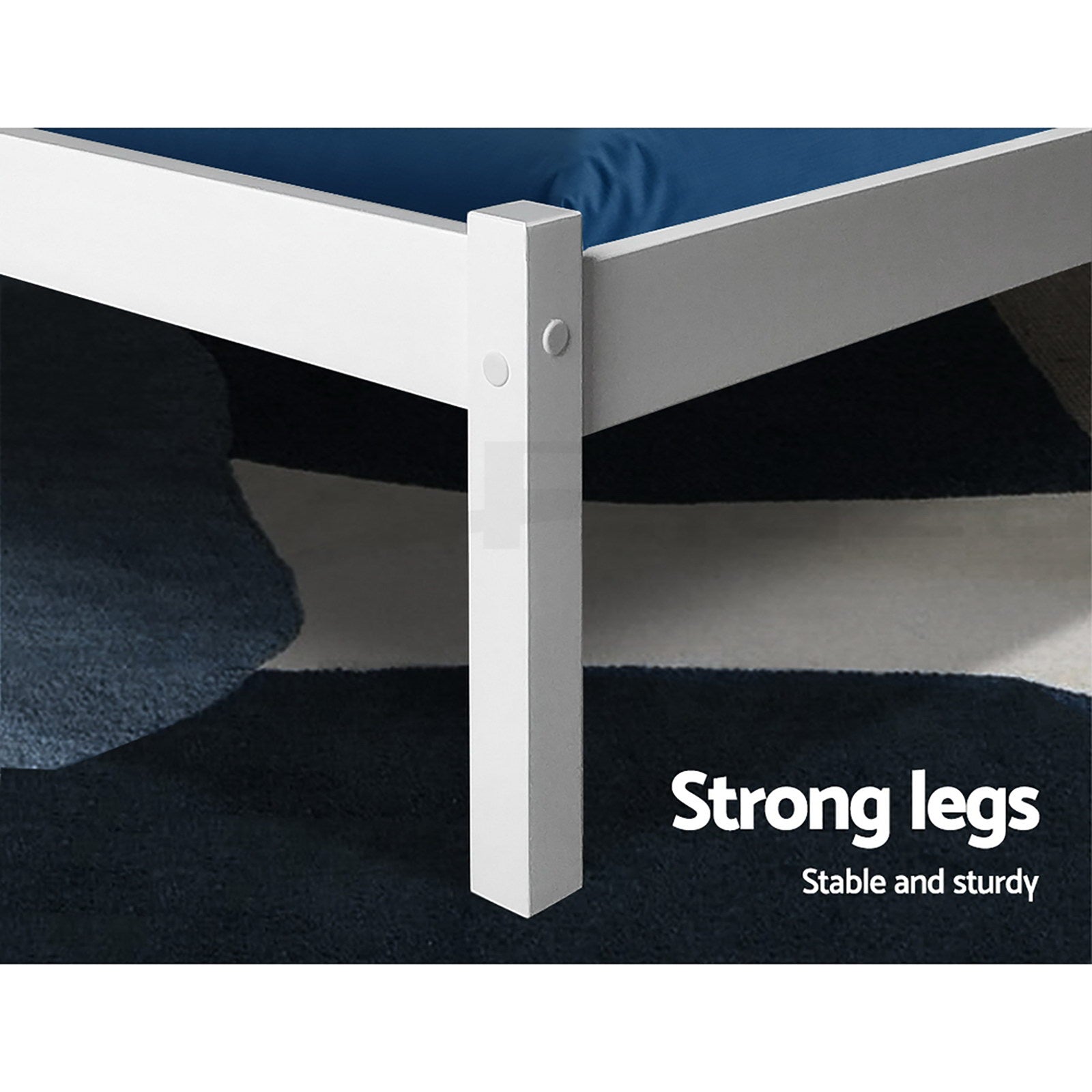 Beds & Bed Frames: Artiss Bed Frame Queen Size Wooden White SOFIE
