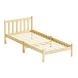 Beds & Bed Frames: Artiss Bed Frame Single Size Wooden Oak SOFIE