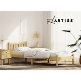 Beds & Bed Frames: Artiss Bed Frame Single Size Wooden Oak SOFIE