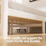 Beds & Bed Frames: Artiss Bed Frame Double Size Wooden Platform with 2 Storage Drawers White RIO