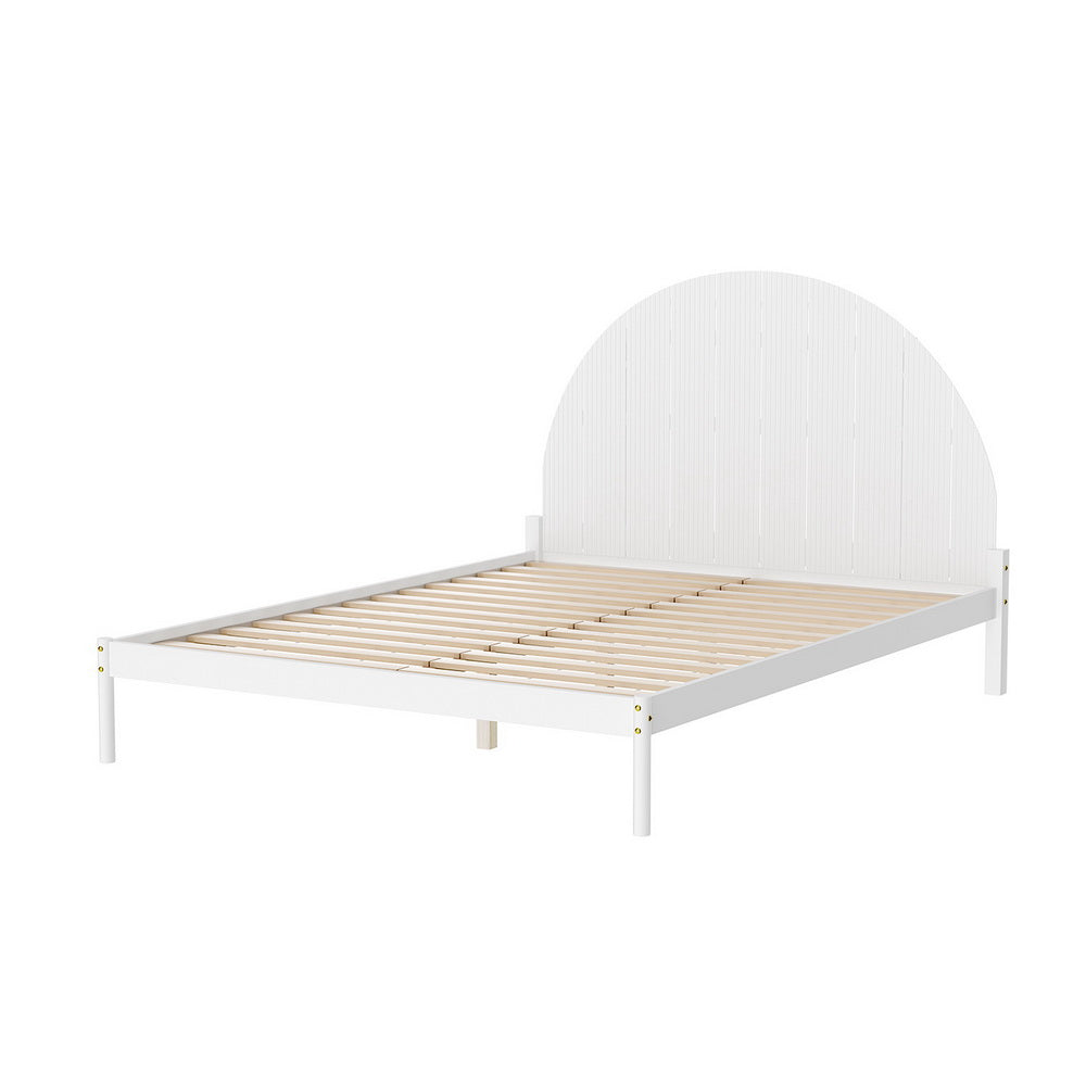 Beds & Bed Frames: Artiss Bed Frame Queen Size Wooden White DALY