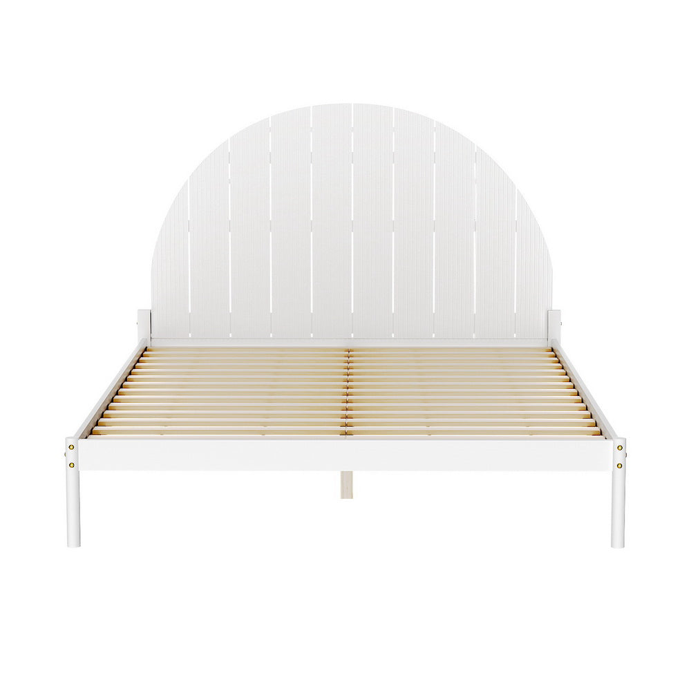 Beds & Bed Frames: Artiss Bed Frame Queen Size Wooden White DALY