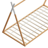 Beds & Bed Frames: Artiss Bed Frame Wooden Kids House Single Frame Oak ENID