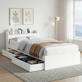Beds & Bed Frames: Artiss Bed Frame Single Size with Charging Ports and 2 Drawers AURA