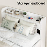 Beds & Bed Frames: Artiss Bed Frame Single Size with Charging Ports and 2 Drawers AURA