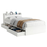 Beds & Bed Frames: Artiss Bed Frame Single Size with Charging Ports and 2 Drawers AURA