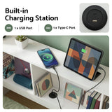 Artiss White Single Solid Wood Corner Platform Bed Frame with Built-in Desk, Storage Shelves and USB-C Charging Station for Small Spaces, Wooden Bed Base for Guest Room