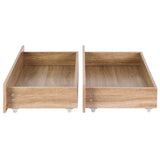 Artiss 2pcs Under Bed Storage with Wheels Rolling Wooden Drawers Single & Double