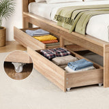 Artiss 2pcs Under Bed Storage with Wheels Rolling Wooden Drawers Single & Double