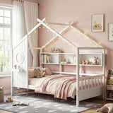 Beds & Bed Frames: Artiss Kids Single Bed Frame House Bed Solid Wood Montessori Bed for Toddler White