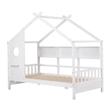 Beds & Bed Frames: Artiss Kids Single Bed Frame House Bed Solid Wood Montessori Bed for Toddler White