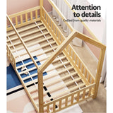 Kid's Beds & Bed Frames: Artiss Bed Frame Wooden Kids House Frame Oak ROCK