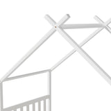 Beds & Bed Frames: Artiss Bed Frame Wooden Base Kids Single Timber House Beds White