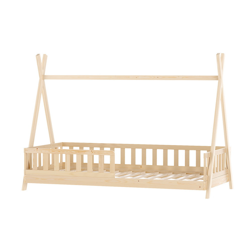 Kid's Beds & Bed Frames: Artiss Bed Frame Wooden Kids House Frames Oak PUAH