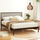 Beds & Bed Frames: Artiss Bed Frame Double Size Wooden Base Mattress Platform Timber Walnut VISE
