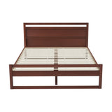 Beds & Bed Frames: Artiss Bed Frame Double Size Wooden Walnut WITTON
