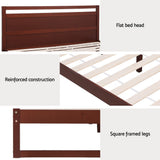 Beds & Bed Frames: Artiss Bed Frame Double Size Wooden Walnut WITTON