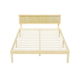 Beds & Bed Frames: Artiss Bed Frame Double Size Wooden Base Mattress Platform Timber Pine YUMI