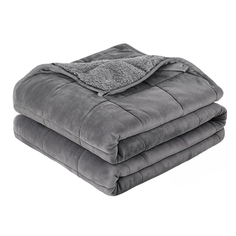 Blankets & Throws: Giselle 5.5KG Weighted Blanket Adults Kid Anti Anxiety Gravity Blankets Sherpa Fleece