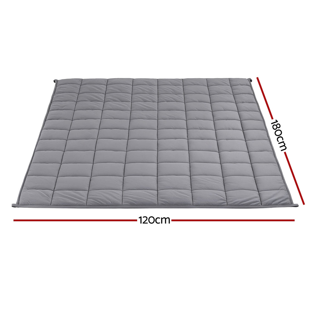 Blankets & Throws: Giselle 5.5KG Weighted Blanket Adults Kid Anti Anxiety Gravity Blankets Sherpa Fleece