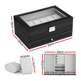 Men's Accessories: Embellir 12 Grids Watch Box Organizer Case Jewelry Display Storage Showcase