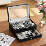 Men's Accessories: Embellir 12 Grids Watch Box Organizer Case Jewelry Display Storage Showcase