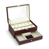 Men's Accessories: Embellir 12 Grids Watch Box Organizer Case Jewelry Display Storage Showcase