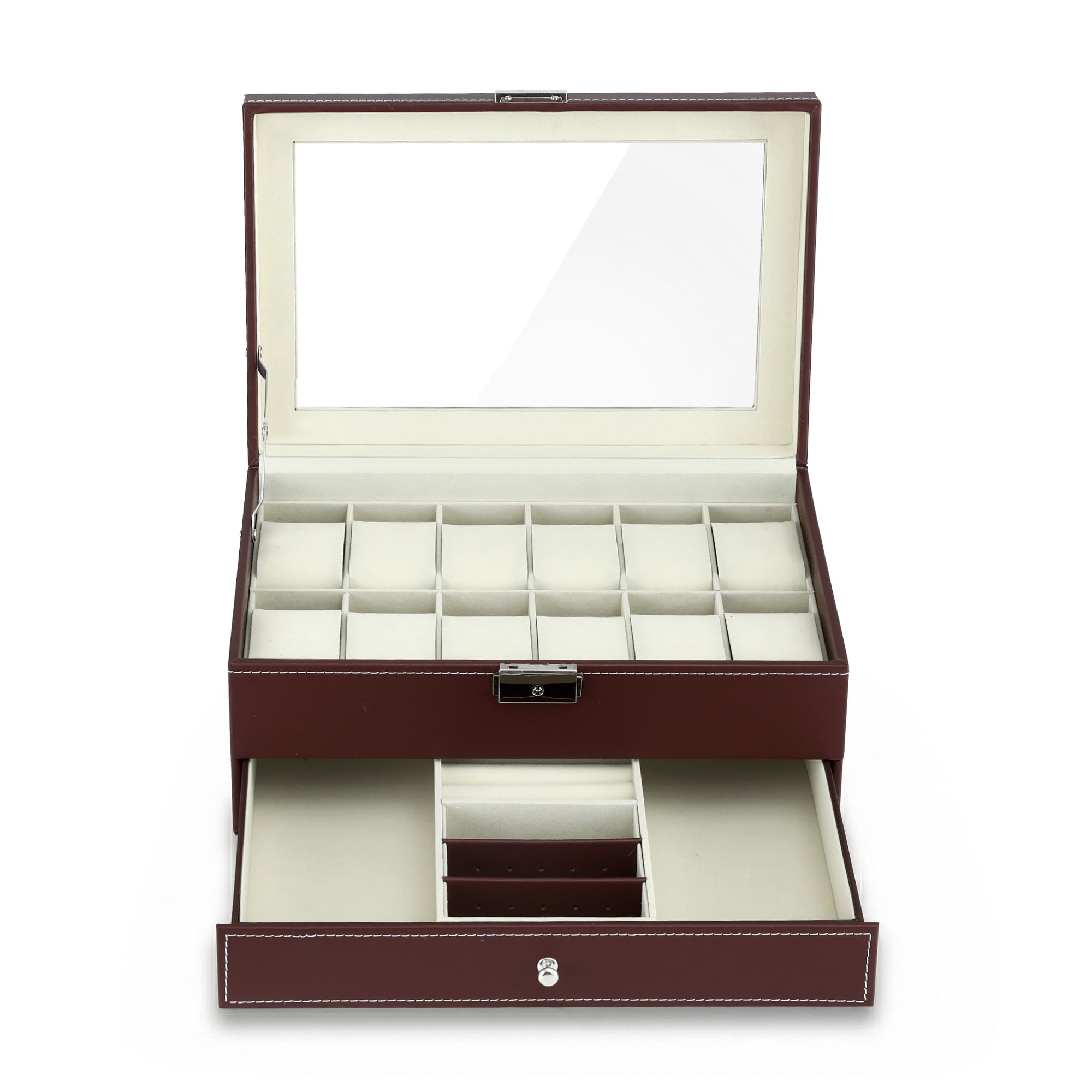 Men's Accessories: Embellir 12 Grids Watch Box Organizer Case Jewelry Display Storage Showcase