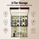 Men's Accessories: Embellir 12 Grids Watch Box Organizer Case Jewelry Display Storage Showcase