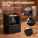 Men's Accessories: Embellir Watch Winder Box Automatic Single Quiet Carbon Fibre Black