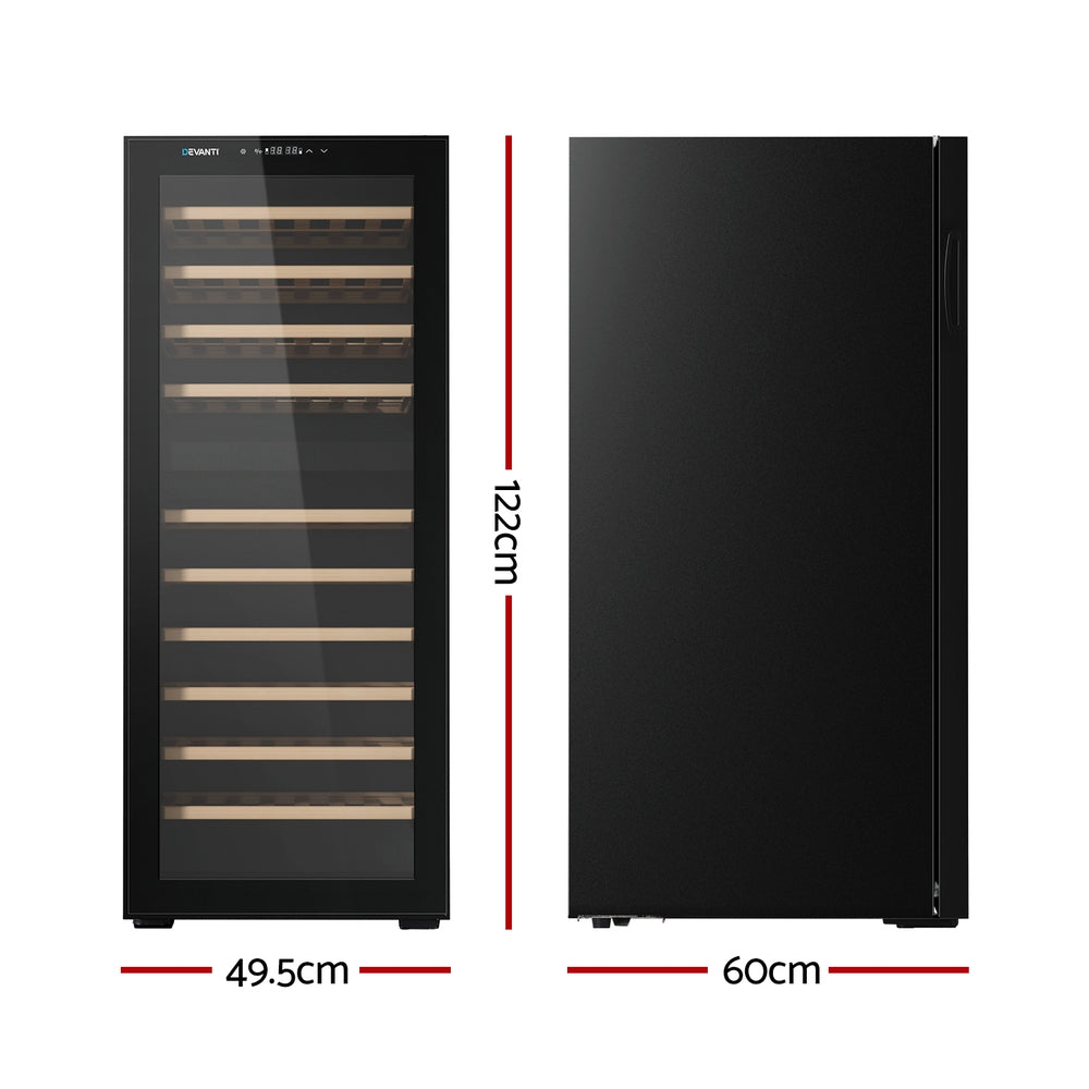 Wine Fridges: Devanti Wine Fridge Cooler Compressor Dual Zone 80 Bottles