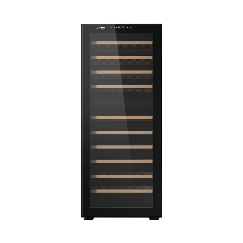 Wine Fridges: Devanti Wine Fridge Cooler Compressor Dual Zone 80 Bottles