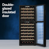 Wine Fridges: Devanti Wine Fridge Cooler Compressor Dual Zone 80 Bottles