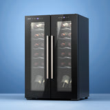 Wine Fridges: Devanti Wine Fridge Cooler Dual Zone 24 Bottles