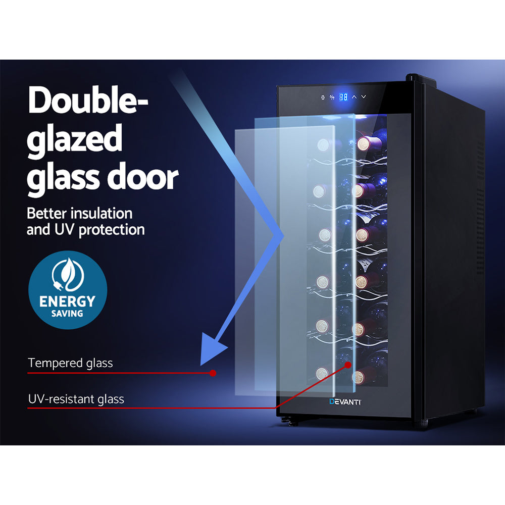 Wine Fridges: Devanti Wine Fridge Cooler 12 Bottles