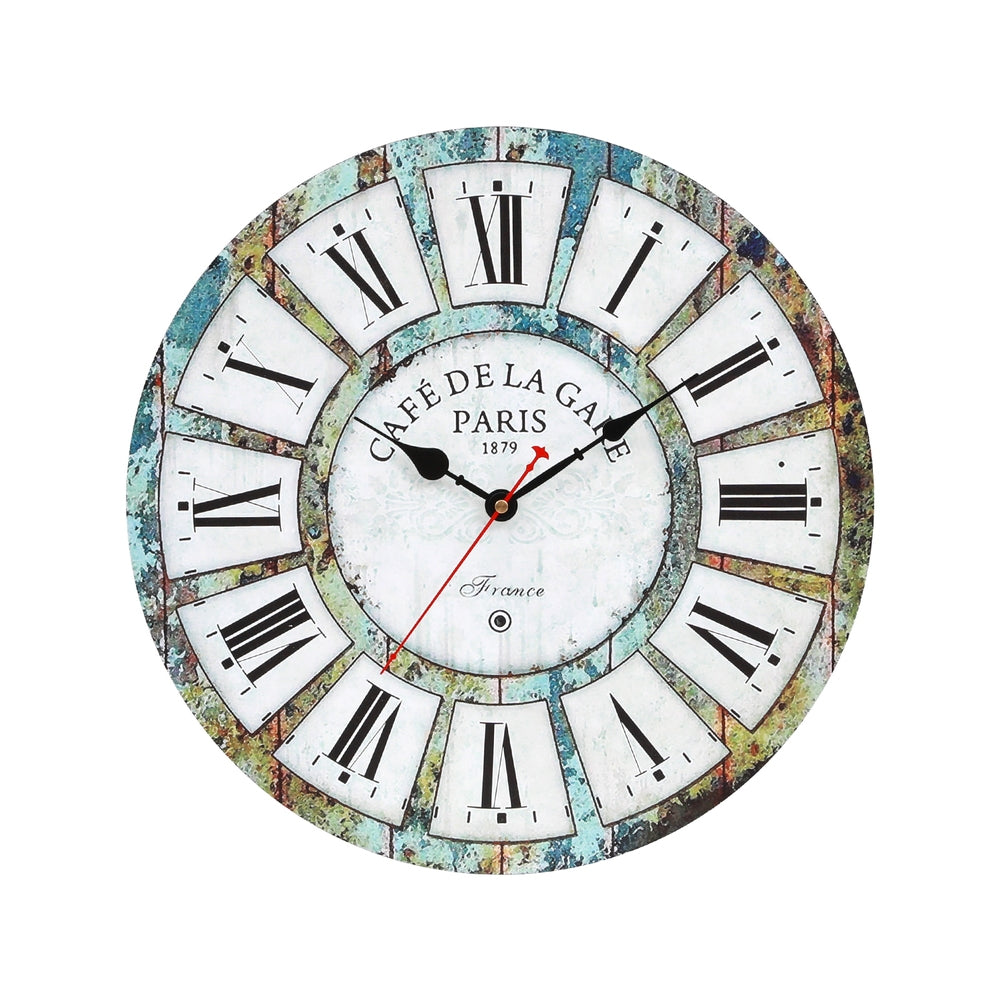 Clocks: Artiss 40CM Wall Clock Rustic Design