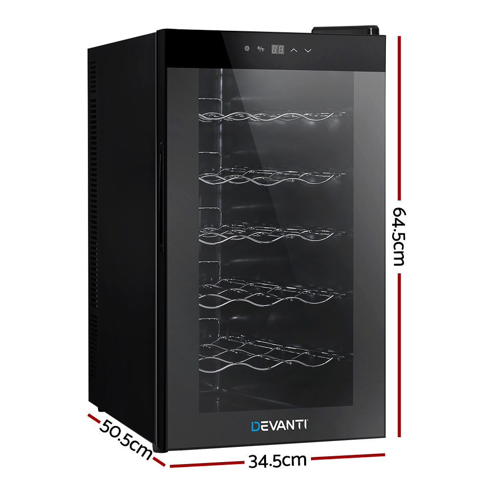 Wine Fridges: Devanti Wine Fridge Cooler 18 Bottles