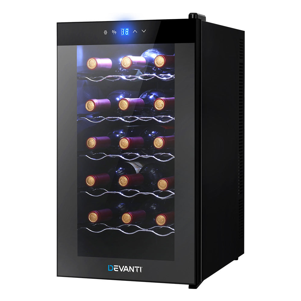Wine Fridges: Devanti Wine Fridge Cooler 18 Bottles
