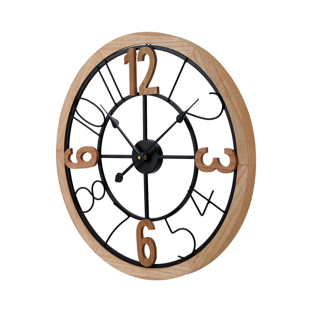 Clocks: Artiss 60CM Wall Clock Wooden