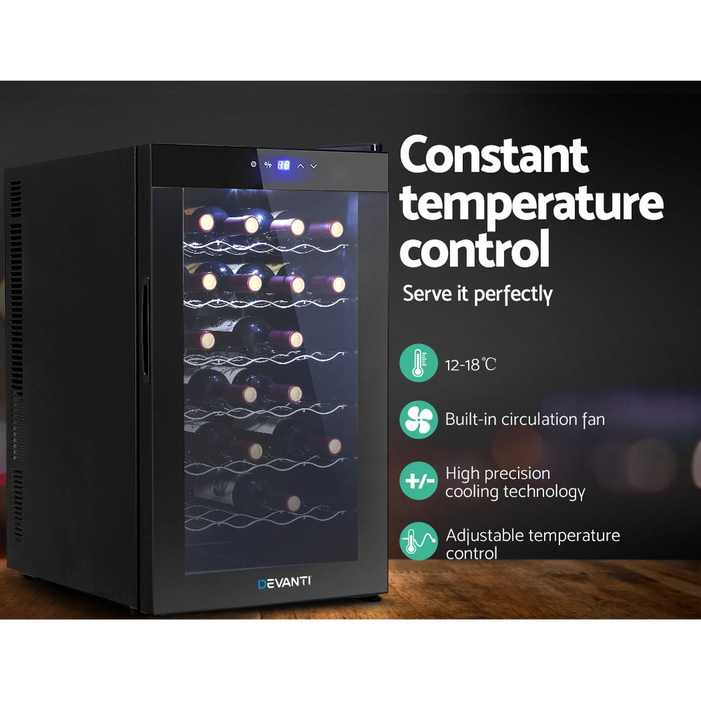 Wine Fridges: Devanti Wine Fridge Cooler 28 Bottles