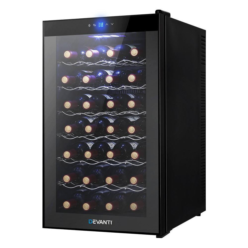 Wine Fridges: Devanti Wine Fridge Cooler 28 Bottles