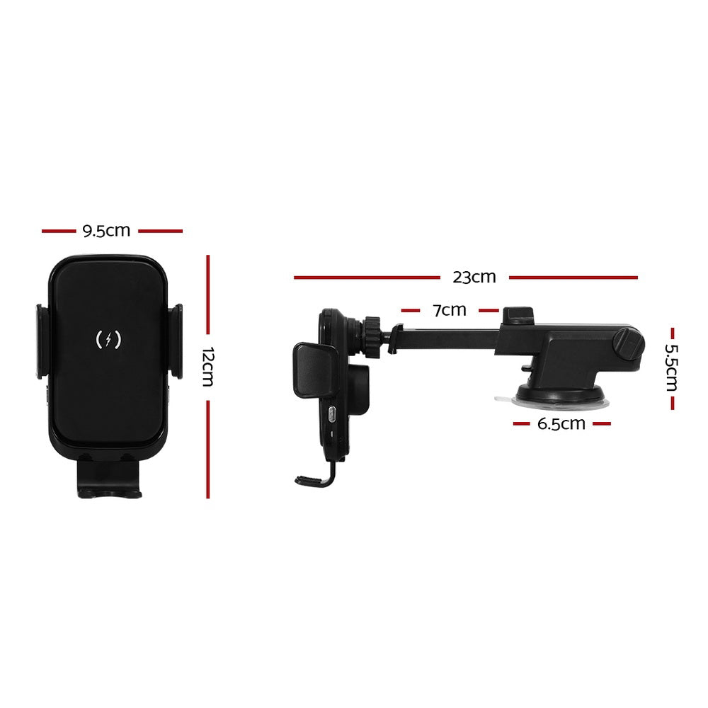 Car Mounts: Devanti Wireless Car Charger Fast Charging Car Mount Vent Suction cup