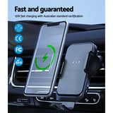 Car Mounts: Devanti Wireless Car Charger Fast Charging Car Mount Vent Suction cup