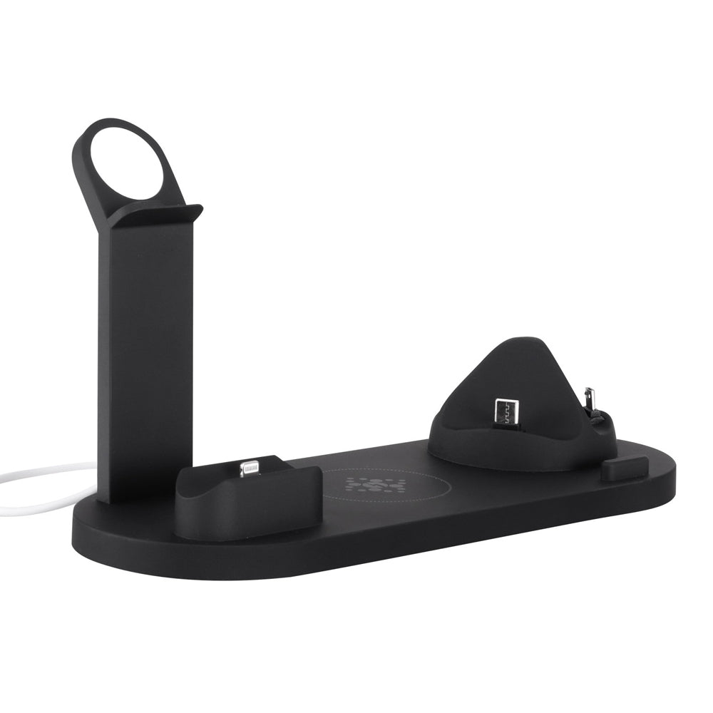 Phone Chargers: Devanti 4 in 1 Wireless Charger Multi-function Station for Phone Airpod iWatch 15W