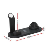 Phone Chargers: Devanti 4-in-1 Wireless Charger Dock Multi-function Charging Station for Phone