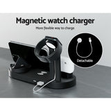 Phone Chargers: Devanti 4-in-1 Wireless Charger Dock Multi-function Charging Station for Phone